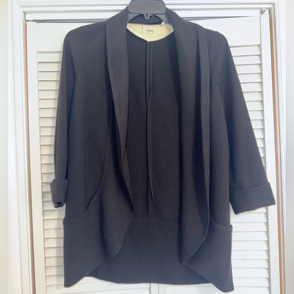 Aritzia Wilfred Black Women's Open Blazer - 10
